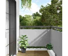 Privatumo suteikianti balkono pertvara, pilka, 400x75cm, PVC