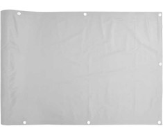 Privatumo suteikianti balkono pertvara, pilka, 500x75cm, PVC