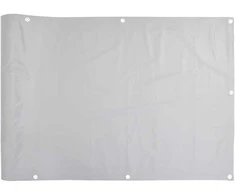 Privatumo suteikianti balkono pertvara, pilka, 400x90cm, PVC