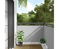 Privatumo suteikianti balkono pertvara, pilka, 500x90cm, PVC