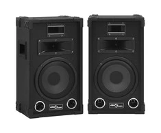 Profesionalios pasyvios garso kolonėlės, 2vnt., juodos, 800W