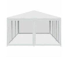 Proginė palapinė su 10 tinklinėmis sienomis, balta, 6x4m, HDPE