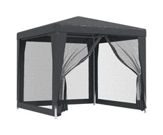 Proginė palapinė su 4 sienomis, antracito, 2,5x2,5m, HDPE