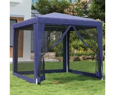 Proginė palapinė su 4 sienomis, mėlyna, 2,5x2,5m, HDPE
