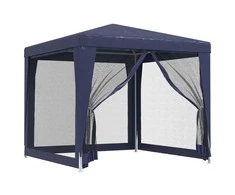 Proginė palapinė su 4 sienomis, mėlyna, 2,5x2,5m, HDPE