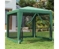 Proginė palapinė su 4 sienomis, žalia, 2,5x2,5m, HDPE