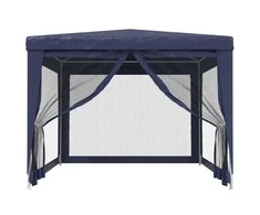 Proginė palapinė su 4 tinklinėmis sienomis, mėlyna, 3x4m, HDPE
