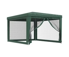 Proginė palapinė su 4 tinklinėmis sienomis, žalia, 3x4m, HDPE