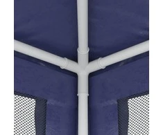 Proginė palapinė su 6 tinklinėmis sienomis, mėlyna, 3x6m, HDPE