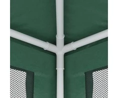 Proginė palapinė su 6 tinklinėmis sienomis, žalia, 3x6m, HDPE