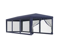 Proginė palapinė su 8 tinklinėmis sienomis, mėlyna, 3x9m, HDPE