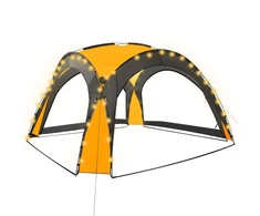 Proginė palapinė su LED ir 4 sienomis, geltona, 3,6x3,6x2,3m