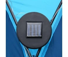 Proginė palapinė su LED ir 4 sienomis, mėlyna, 3,6x3,6x2,3m