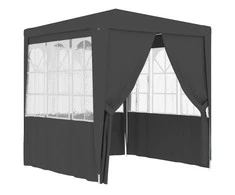 Proginė palapinė sienomis, antracito, 2,5x2,5m, 90g/m²