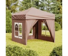 Proginė palapinė su šoninėmis sienomis, taupe, 2x2m