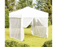 Proginė palapinė su šoninėmis sienomis, balta, 2x2m