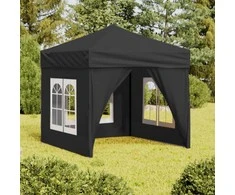 Proginė palapinė su šoninėmis sienomis, antracito, 2x2m