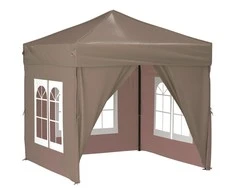 Proginė palapinė su šoninėmis sienomis, taupe, 2x2m