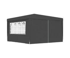 Proginė palapinė su šoninėmis sienomis, antracito, 4x4m, 90g/m²