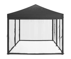 Proginė palapinė su šoninėmis sienomis, antracito, 3x6m