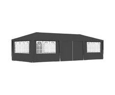 Proginė palapinė su šoninėmis sienomis, antracito, 4x9m, 90g/m²