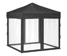 Proginė palapinė su šoninėmis sienomis, antracito, 2x2m