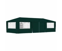 Proginė palapinė su šoninėmis sienomis, žalia, 4x9m, 90g/m²