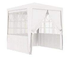 Proginė palapinė su šoninėmis sienomis, balta, 2x2m, 90g/m²