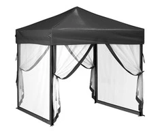 Proginė palapinė su šoninėmis sienomis, antracito, 2x2m