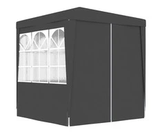 Proginė palapinė su šoninėmis sienomis, antracito, 2x2m, 90g/m²