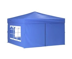 Proginė palapinė su šoninėmis sienomis, mėlyna, 3x3m