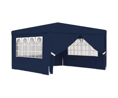 Proginė palapinė su šoninėmis sienomis, mėlyna, 4x4m, 90g/m²