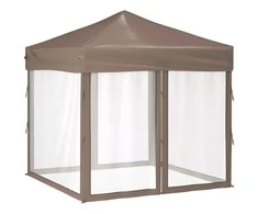 Proginė palapinė su šoninėmis sienomis, taupe, 2x2m