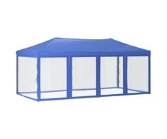Proginė palapinė su šoninėmis sienomis, mėlyna, 3x6m