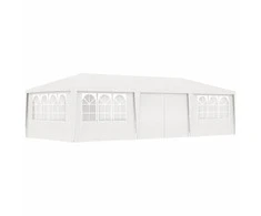 Proginė palapinė su šoninėmis sienomis, balta, 4x9m, 90g/m²