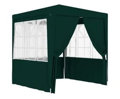 Proginė palapinė su sienomis, žalia, 2,5x2,5m, 90g/m²