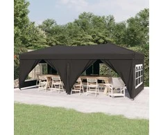 Proginė palapinė su šoninėmis sienomis, antracito, 3x6m