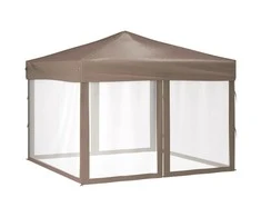 Proginė palapinė su šoninėmis sienomis, taupe, 3x3m