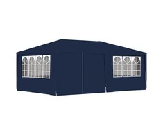 Proginė palapinė su šoninėmis sienomis, mėlyna, 4x6m, 90g/m²