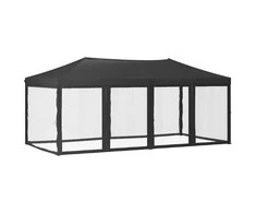 Proginė palapinė su šoninėmis sienomis, antracito, 3x6m