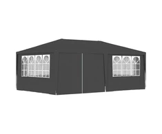 Proginė palapinė su šoninėmis sienomis, antracito, 4x6m, 90g/m²