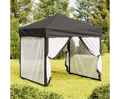 Proginė palapinė su šoninėmis sienomis, antracito, 2x2m