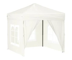 Proginė palapinė su šoninėmis sienomis, kreminė, 2x2m