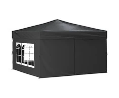Proginė palapinė su šoninėmis sienomis, antracito, 3x3m