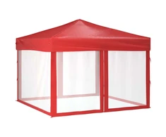 Proginė palapinė su šoninėmis sienomis, raudona, 3x3m
