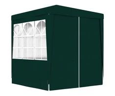 Proginė palapinė su šoninėmis sienomis, žalia, 2x2m, 90g/m²