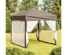 Proginė palapinė su šoninėmis sienomis, taupe, 2x2m
