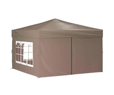 Proginė palapinė su šoninėmis sienomis, taupe, 3x3m
