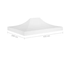 Proginės palapinės stogas, baltos spalvos, 4,5x3m, 270 g/m²