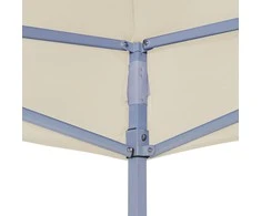 Proginės palapinės stogas, kreminės spalvos, 4,5x3m, 270 g/m²